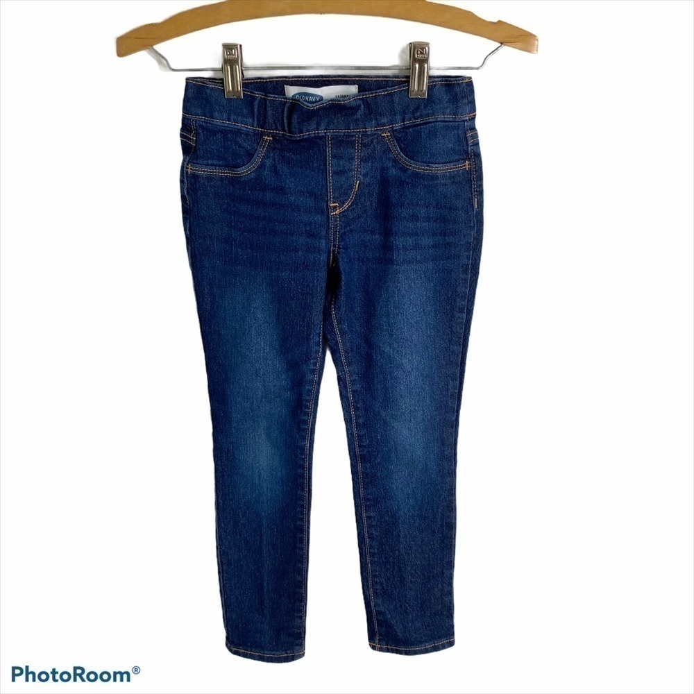 Old Navy Skinny Jeans Small Girls Kids Pull On Blue Denim